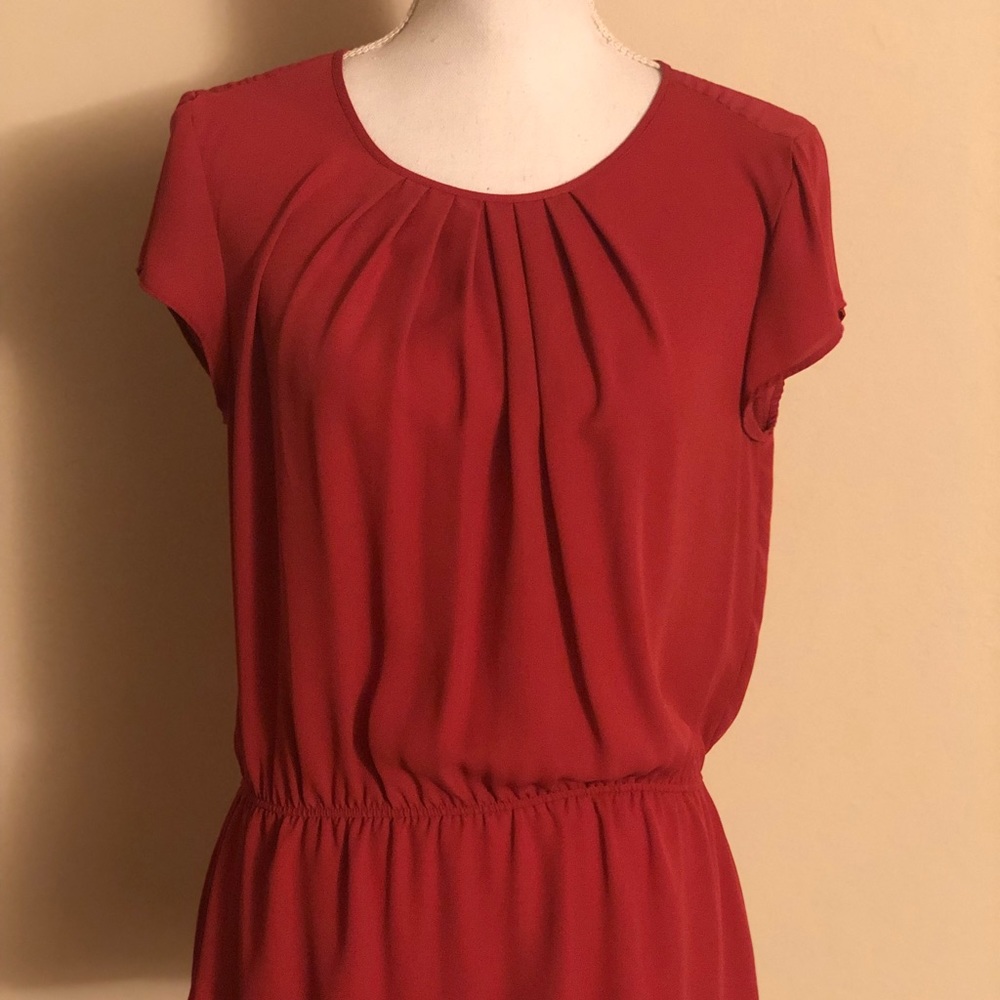 Ann Taylor Coral Red Blouse